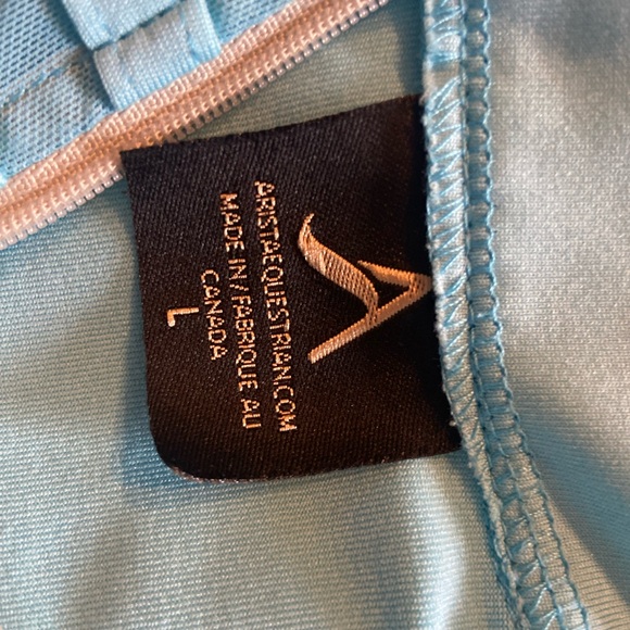 Arista Equestrian Robin egg Blue Women's Top size LG Excellent - Picture 8 of 8